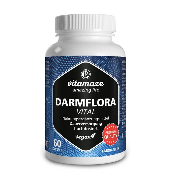 Vital, Intestinal Flora, 60 Capsules with 12 Active Cultures +