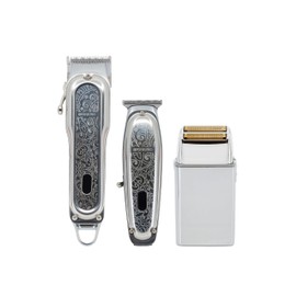 XPERSIS PRO Cordless Hair Clipper + Hair Trimmer for Mens and Barbers +Shaver with Sharp Blades, Cord/Cordless Electric Razor for Mens Silver