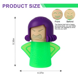 Asltw Microwave Steam Cleaner – Reusable Microwave Cleaning Tool for Stains & Odors | Natural Vinegar Steam Microwave Cleaner | Fast Chemical Free Deep Clean in Minutes | Cute Heat Resistant Design