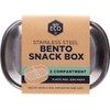 Ever Eco Stainless Steel Bento Snack Box - 2 Compartments,