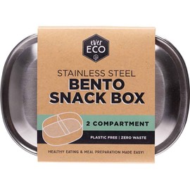 Ever Eco Stainless Steel Bento Snack Box - 2 Compartments, 1 Lunchbox