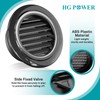 HG Power 6 inch Vent Cover, ABS Black Soffit Vent,