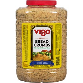 Vigo Italian Style Seasoned Bread Crumbs, with Imported Roman Cheese, 5 Pound (Pack of 1)