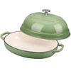 EDGING CASTING Enameled Oval Cast Iron Dutch Oven Pot with