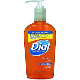 Dial Professional 84014CT Gold Antimicrobial Hand Soap, Floral Fragrance, 7.5oz Pump Bottle (Case of 12)