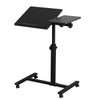 LINGMI Overbed Bedside Desk Mobile Rolling Laptop Stand Tilting Overbed