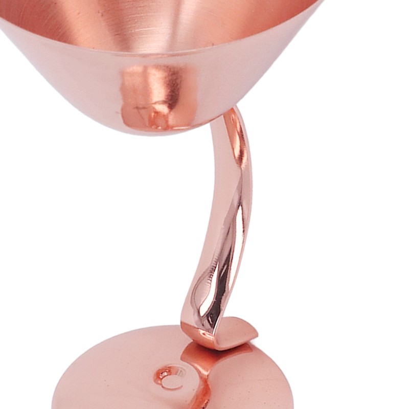 150ml Stainless Steel Martini Cocktail Glass Copper Plated Metal Wine