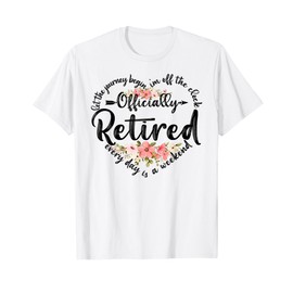 Officially Retired Heart Cute Retirement Gifts For Women T-Shirt
