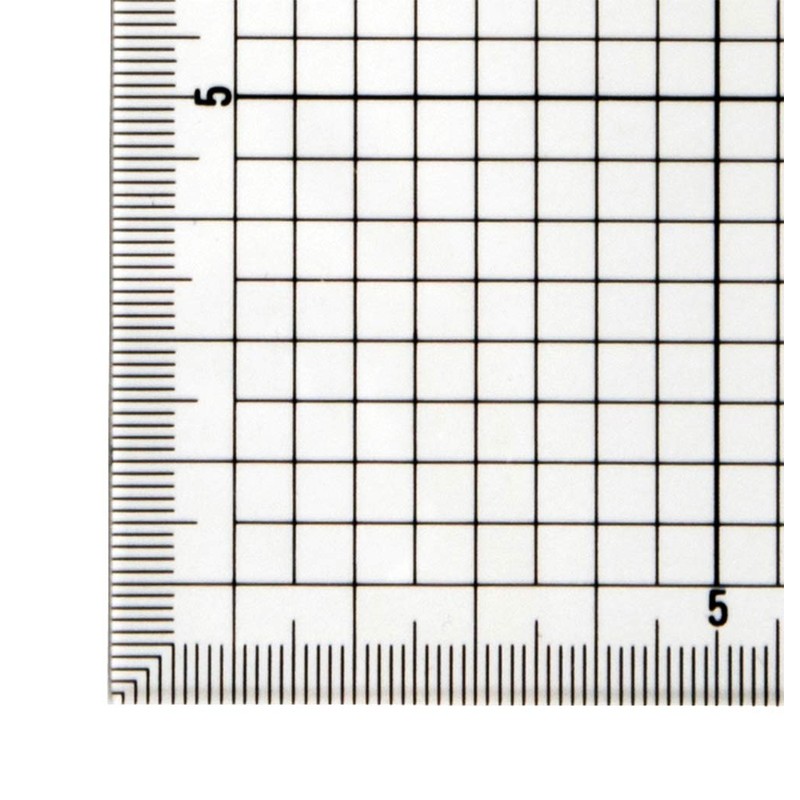 Shinwa Sokutei 77062 Triangular Ruler, Acrylic, Square Scale Included, Set