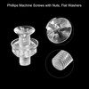 sourcing map M3 x 10mm Plastic Phillips Machine Screws with