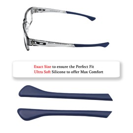TenDye Replacement Earsocks Temple Sleeve for Oakley AirDrop OX8046 OX8065 Eyeglasses Frame, Blue Rubber Ear Sleeves
