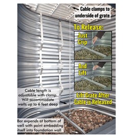 Adjust-A-Grate Security Kit - Model SK9 -for Window Wells with Grates That Project 34-38 in.