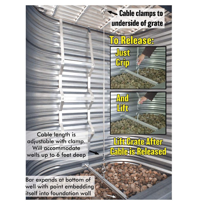 Adjust-A-Grate Security Kit - Model SK9 -for Window Wells with
