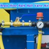 Brass 3/4" In-Line Heater Hose Shut Off Valve Kit -