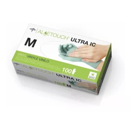 Medline Guantes Examen De Vinilo Con Aloetouch Ultra Talla M/ Cj/100