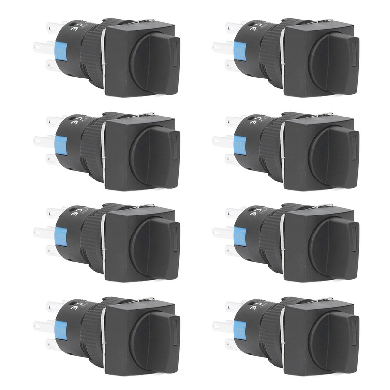 25Pcs Knob Selector Switch Self Locking 3 Speed with Light