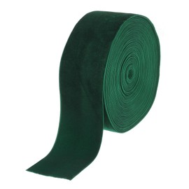 MECCANIXITY Velvet Ribbon 2 Inch x 10 Yard Single Face Spool Silky Velvet Fabric for Bouquets DIY Crafts Gift Wrapping Wedding Party Dark Green