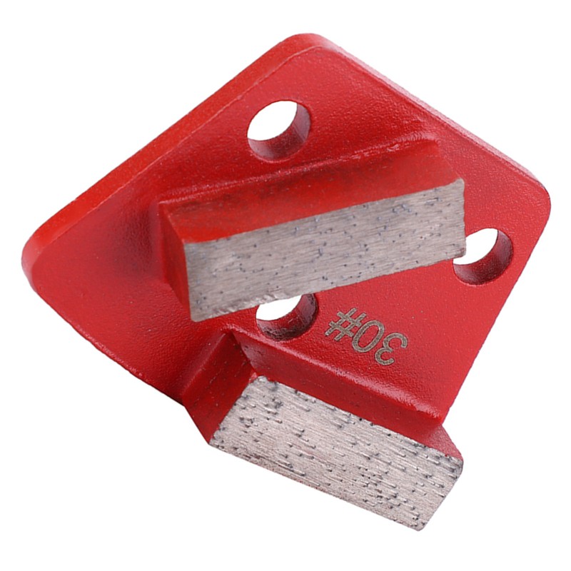 3PCS Trapezoid Diamond Floor Grinding Pad Disc #30 Grit Metal