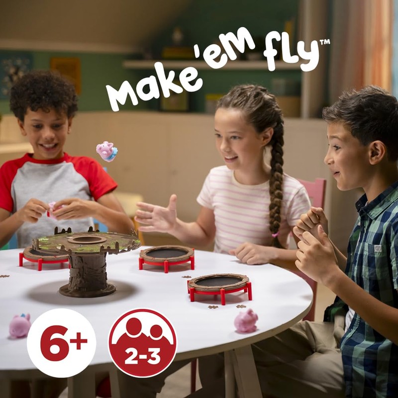 PlayMonster Pigs on Trampolines Board Games – Multi-Player, Preschool Toys,