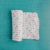 Lars & Lola Cotton Swaddle Blanket, Connected Hearts, Soft Baby