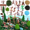 Native American Figurines Set 43 Pcs Plastic Miniature Indian Figure