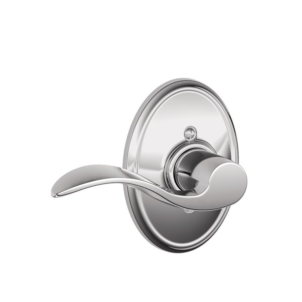 SCHLAGE Accent Lever with Wakefield Trim Non-Turning Lock in Bright