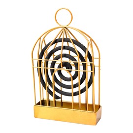 Mosquito Spiral Holder, Portable Mosquito Spiral Container, Incense Stick Holder, Sandalwood Metal Incense Stick Holder, Movable Mosquito Coil Holder (B)