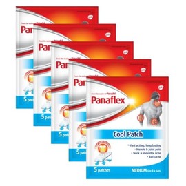 Panaflex Cool Cooling Patches - Fast Action 80 Seconds - Neck, Back, Shoulder, Knee, Muscle, Pack of 25