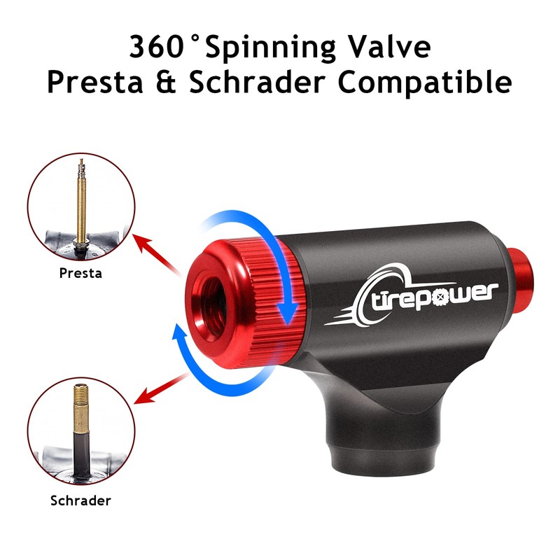 Ctrepower CO2 Bike Tire Inflator – Quick Push-Button Release, Fits