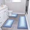 Bsmathom Microfiber Bathroom Rugs Sets 3 Piece, Non-Slip Absorbent Bath
