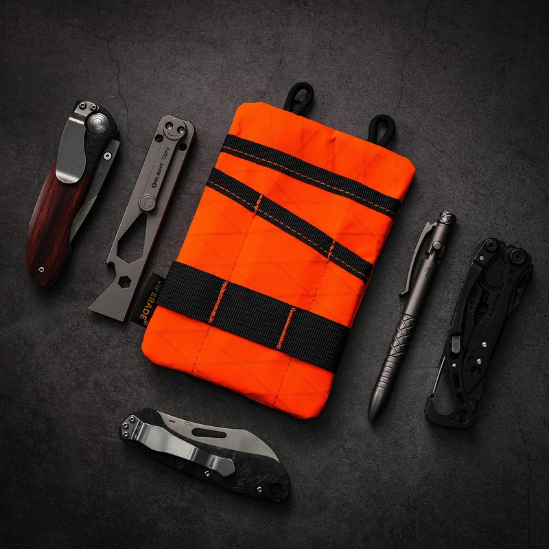 VIPERADE VE1 X-pac ポケットオーガナイザー、男性用EDCポーチ、EDCポケットオーガナイザー収納EDCギア、ベストEDCオーガナイザー (XPAC-Hot Orange)