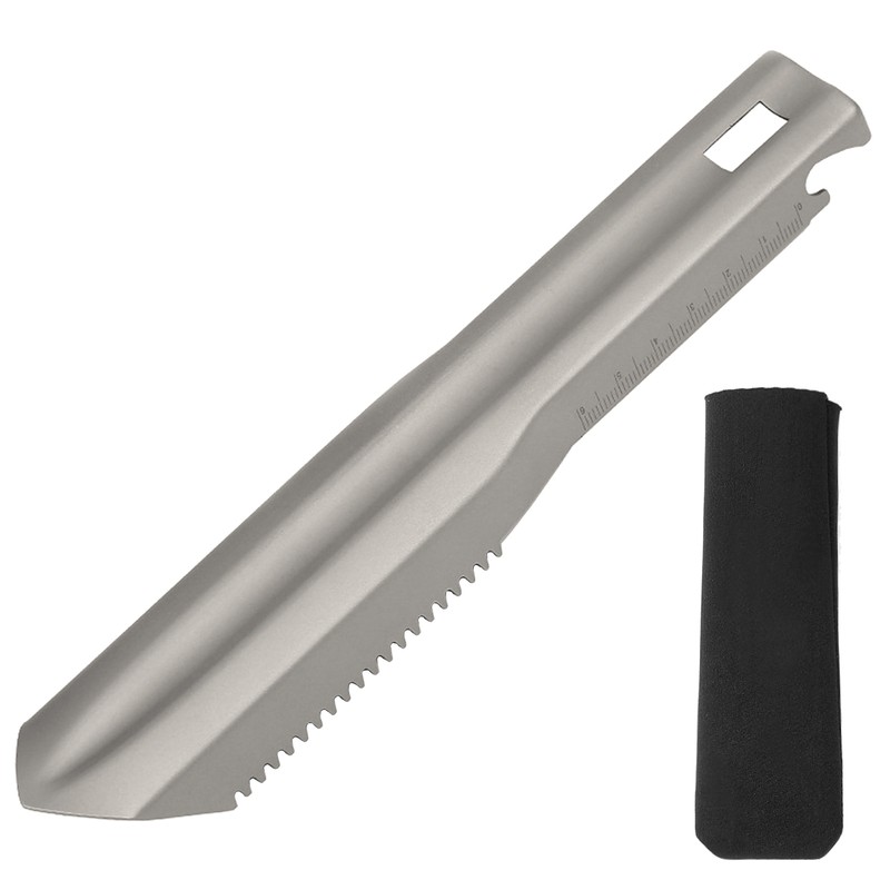 Ultralight Titanium Hand Shovel Multi Tool Backpacking Trowel with Carrying