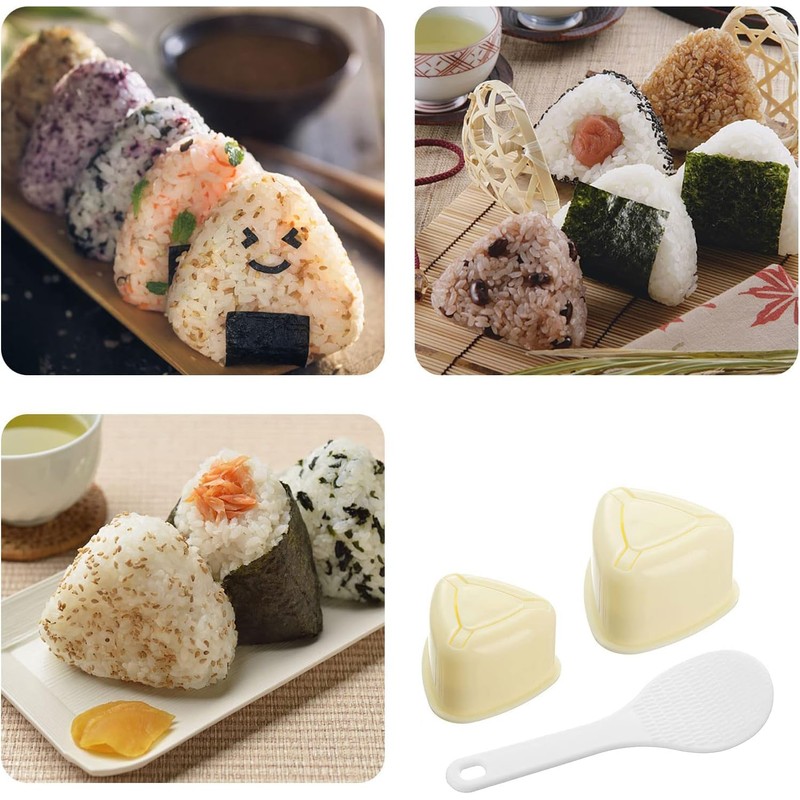 4Pcs Onigiri Mold Triangle Rice Ball Mold Sushi Makers,Triangular Onigiri