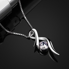 B.Catcher Chain Women’s Pendant 925 Silver Necklace 5A Zirconia Treble Clef 45 cm Chain Length Valentine’s Day Gift