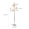 Hsyile KU300259 Industrial Style Crystal Tree Floor Lamp for Living