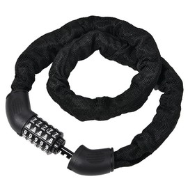 Chain Lock, Bike Lock, Bicycle Lock, Bicycle Key, Dial Lock, 5-Digit Dial, 0.18 inch (4.5 mm), Zinc Alloy Reinforced Password, Free Setting of Password, Anti-Theft, Lightweight, Bike Lock, Free