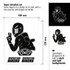 4R Quattroerre.it 32104 Super Shaped Sticker Respect for Bikers 10
