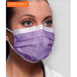 Crosstex CR-GCPLV Procedural Face Earloop Mask Lavender (Pack of 50)