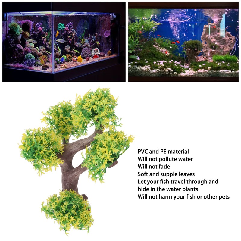 Artificial Fish Tank Plants Soft Safe Fade Resistant Aquarium Plants