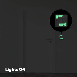 StickerDeen | Dark Side Light Side Light Switch Vinyl Decal Sticker (Kids Room, Man Cave, Home, Boys, Girls, Children, Adults) - UK Made (Glow in The Dark) (Pack of 1)