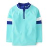 Gymboree,and Toddler Embroidered Long Sleeve Rashguard,Teal,6