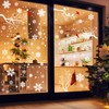 249 PCS Snowflake Window Clings, GeeRic Winter Decorations 6 Sheets