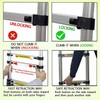 5M/16.5FT Telescoping Ladder with Detachable Hooks,Aluminum Extension Foldable Telescopic Ladder,Portable