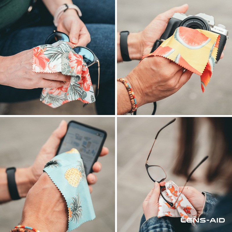 Lens-Aid Microfibre Cleaning Cloth in Stylish Design: for Camera, Lens,