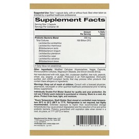 California Gold Nutrition, LactoBif® 100 Probiotics, 100 Billion CFU, 30 Veg Capsules / California Gold Nutrition (캘리포니아골드뉴트리션), LactoBif® 100 프로바이오틱, 1,000억CFU, 베지 캡슐 30정