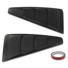 CROSSDESIGN Quarter Side Window Louvers Board Compatible with Ford Mustang 2005-2014 Black