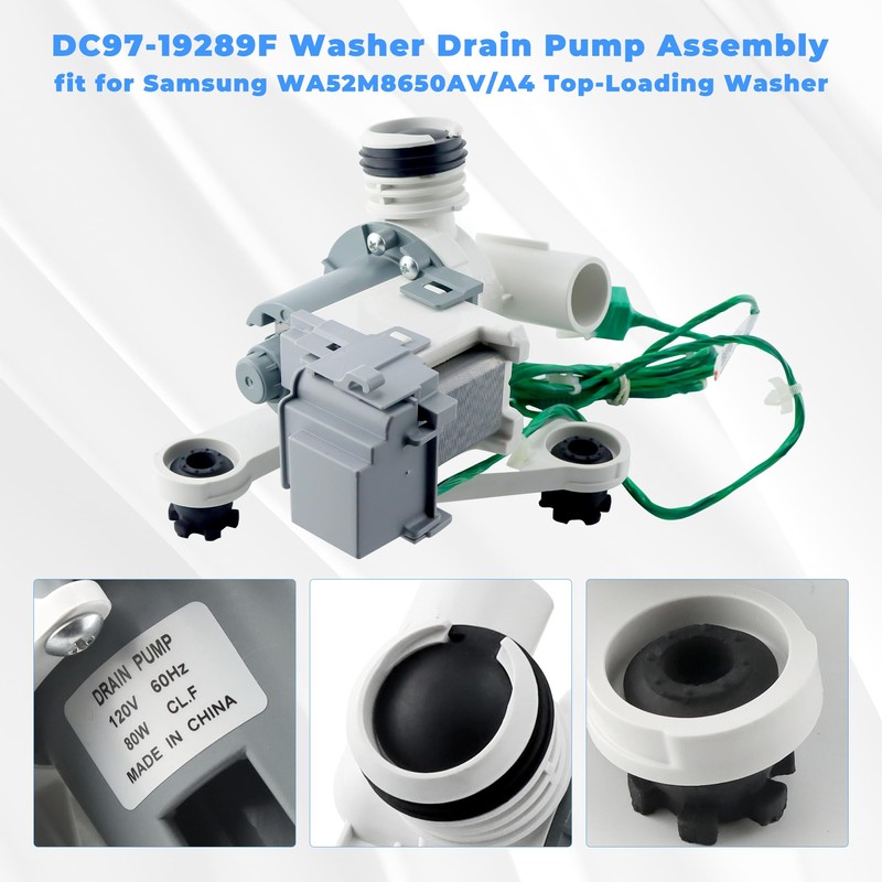 DC97-19289F PX3516-01 Drain Pump fit for Washer Drain Pump Replacement