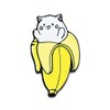 EvolveFISH Banana Cat Lapel Pin - [1 1/4" Tall]