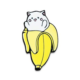 EvolveFISH Banana Cat Lapel Pin - [1 1/4" Tall]