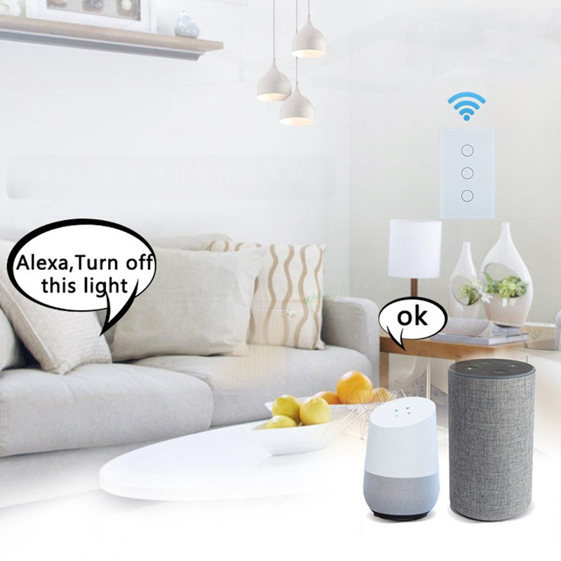 Intelligent Touch Dimmer Switch WIFI Wireless APP Voice Remote Control